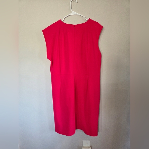 Calvin Klein Asymetrical Fuchsia Midi Dress Plus Size 22W - Picture 3 of 6